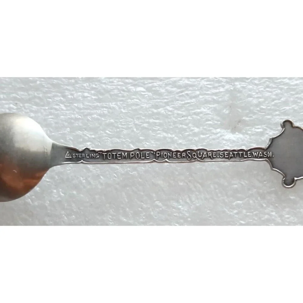 Antique Sterling Seattle Totem Pole Spoon Mt Rainier Bowl Early 1900s